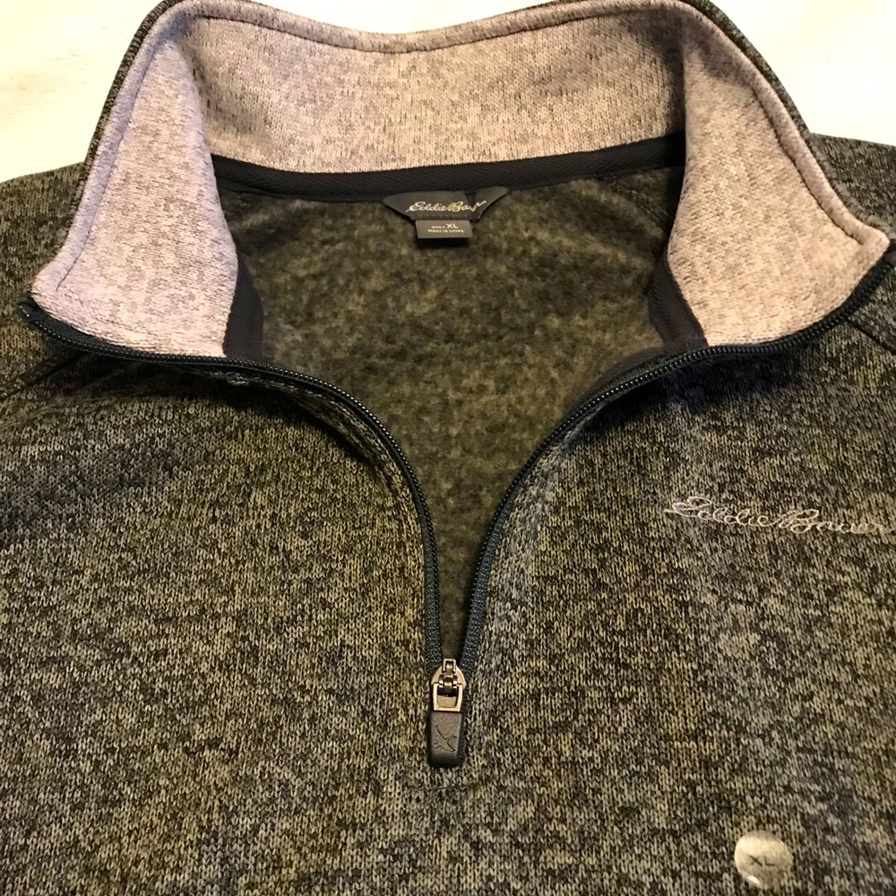 EDDIE BAUER NEW SUPER WARM 1/4 zip sweater jacket XL
